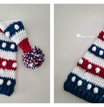 Bobbles and Stripes Hat Free Crochet Pattern