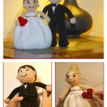 Bride and Groom Amigurumi Dolls Free Crochet Pattern and Video Tutorial