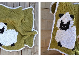 C2C Sheepy Baby Blanket Free Crochet Pattern