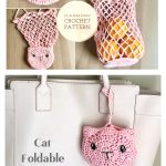 Cat Foldable Market Bag Crochet Pattern