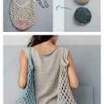 Foldable Net Bag Free Crochet Pattern and Video Tutorial