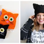 Halloween Cat Hat Free Crochet Pattern