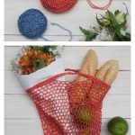 Pocket Shopping Bag Free Crochet Pattern and Video Tutorial