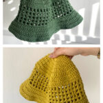 Mesh Bucket Hat Free Crochet Pattern