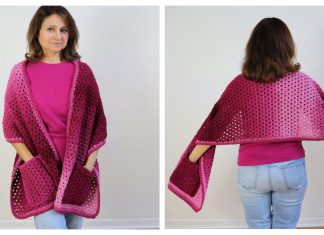 Pocket Shawl for Beginners Free Crochet Pattern and Video Tutorial