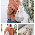 Voyager Bucket Drawstring Backpack Free Crochet Pattern