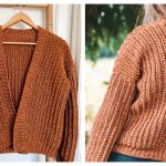 Brioche Style Fall Cardigan Free Crochet Pattern