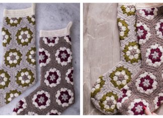 Granny Hexi Stocking Free Crochet Pattern and Video Tutorial