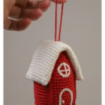 Christmas Little House Ornaments Free Crochet Pattern