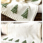 Christmas Pine Tree Blanket Crochet Pattern