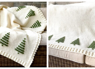 Christmas Pine Tree Blanket Crochet Pattern