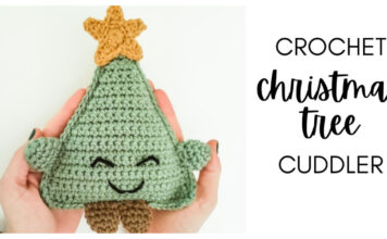 Christmas Tree Cuddler Free Crochet Pattern and Video Tutorial
