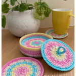 Cotton Candy Coaster Set Free Crochet Pattern