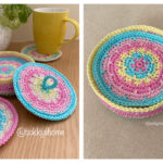 Cotton Candy Coaster Set Free Crochet Pattern