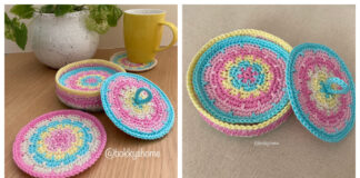 Cotton Candy Coaster Set Free Crochet Pattern