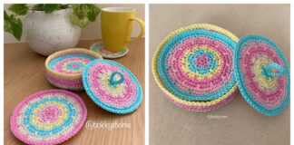 Cotton Candy Coaster Set Free Crochet Pattern