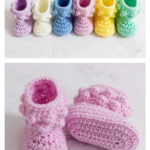 Easy Bobble Baby Bootie Free Crochet Pattern and Video Tutorial