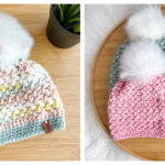 Easy Puff Stitch Hat Free Crochet Pattern and Video Tutorial