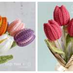 Easy Tulip Flower Free Crochet Pattern