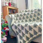 Little Christmas Trees Blanket Crochet Pattern