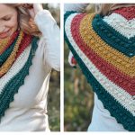 Picot Triangle Scarf Free Crochet Pattern and Video Tutorial