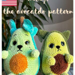 Plushie Cat Avocado Crochet Pattern