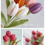 Easy Tulip Flower Free Crochet Pattern