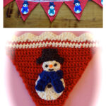 Snowman Christmas Bunting Free Crochet Pattern