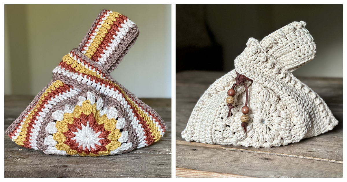 Sunburst Knot Bag Free Crochet Pattern and Video Tutorial