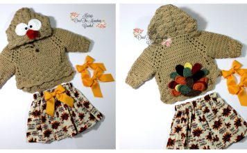 Turkey Tail Baby Sweater Free Crochet Pattern