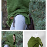 Wanderer’s Hooded Scarf Free Crochet Pattern and Video Tutorial