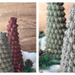 Bobble Christmas Trees Free Crochet Pattern