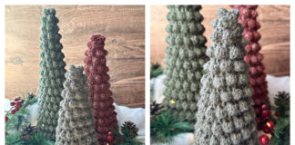 Bobble Christmas Trees Free Crochet Pattern