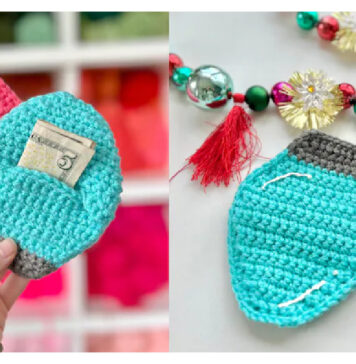 Christmas Light Gift Pocket Free Crochet Pattern