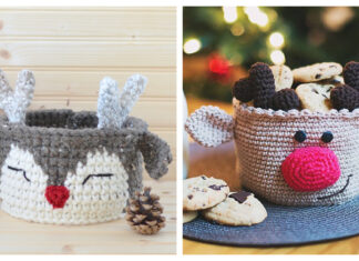 Christmas Reindeer Basket Crochet Patterns