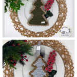 Christmas Tree Cutlery Holder Crochet Pattern