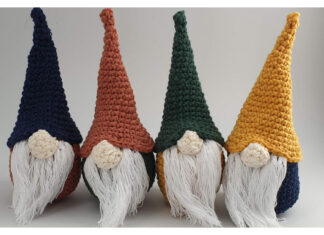 Mini Gnome Christmas Decoration Free Crochet Pattern