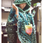 Oversize Dragon Hood Poncho Free Crochet Pattern