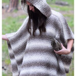 Oversized Hooded Poncho Free Crochet Pattern