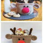 Reindeer Basket Crochet Pattern
