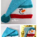 Snowman Santa Style Hat Free Crochet Pattern