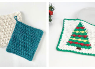 10+ Christmas Tree Potholder Free Crochet Patterns