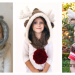 Reindeer Hooded Cowl Crochet Patterns