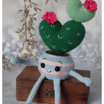 Amigurumi Heart Cactus Pot Crochet Pattern