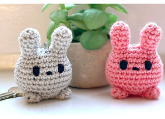 Bunny Amigurumi Keychain Free Crochet Pattern and Video Tutorial