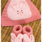 Bunny Baby Hat and Booties Free Crochet Pattern
