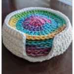 Coaster and Coaster Holder Free Crochet Pattern