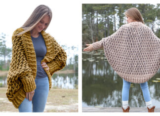 Cozy Cocoon Sweater Cardigan Free Crochet Pattern