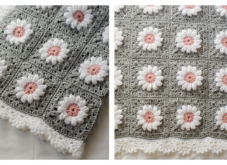 Daisy Granny Square Afghan Free Crochet Pattern