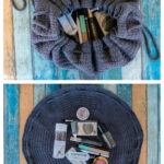 Drawstring Cosmetics Bag Free Crochet Pattern
